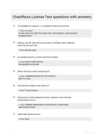 Chauffeurs License Test questions with answers