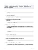 Maine State Inspection Class A 100% Solved Latest Update.