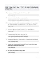 3RD TSSA PART 3A1 - TEST (I) QUESTIONS AND ANSWERS