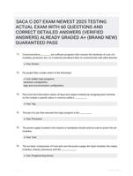 SACA C-207 EXAM NEWEST 2025 TESTING ACTUAL  EXAM WITH 60 QUESTIONS AND CORRECT DETAILED  ANSWERS (VERIFIED ANSWERS) ALREADY GRADED A+  (BRAND NEW) GUARANTEED PASS