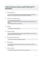 C180 Final Exam Review QUESTIONS WITH ANSWERS