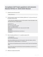Accuplacer AAF Exam questions and answers Newest RATED A+ 2025/2026 Newest