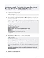 Accuplacer AAF Exam questions and answers Newest RATED A+ 2025/2026 Newest