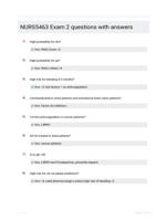NURS5463 Exam 2 questions with answers