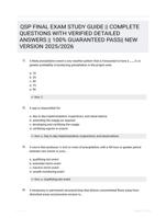 QSP FINAL EXAM STUDY GUIDE || COMPLETE QUESTIONS WITH VERIFIED DETAILED ANSWERS || 100% GUARANTEED PASS|| NEW VERSION 2025/2026