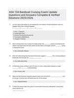 ASA 104 Bareboat Cruising Exam| Update Questions and Answers Complete & Verified Solutions 2025/2026