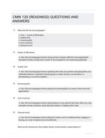 CMN 120 (READINGS) QUESTIONS AND ANSWERS