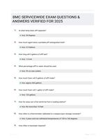 BMC SERVICEWIDE EXAM QUESTIONS & ANSWERS VERIFIED FOR 2025
