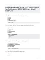 CBIS Practice Exam Actual 2025 Questions and Verified Answers (2025 / 2026)/ A+ GRADE COMPLETE