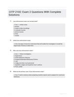 CITP 2102: Exam 2 Questions With Complete Solutions