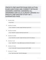 PNCB PC-PNP MASTER EXAM 2025 ACTUAL EXAM  QUESTIONS AND CORRECT DETAILED ANSWERS  (VERIFIED ANSWERS) ALL ANSWERED {250 Q & A}  ALREADY GRADED A+/ PNCB PC-PNP MASTER  STUDY SET | GUARANTEED PASS