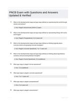 PNCB Exam with Questions and Answers Updated & Verified