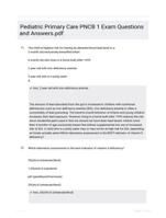 Pediatric Primary Care PNCB 1 Exam Questions and Answers.pdf