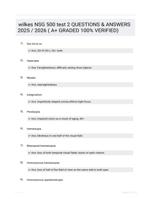 wilkes NSG 500 test 2 QUESTIONS & ANSWERS 2025 / 2026 ( A+ GRADED 100% VERIFIED)