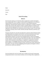 Enterprise social networking in organizations