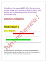 Police Exams Prep practice 2 20252026: Comprehensive  Training Manual with Practice Tests, Study Strategies, Skills  Buildin