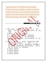 Advanced CEH Certified Ethical Hacker  Practice Exams providing in-depth questions,  realistic scenarios, and c