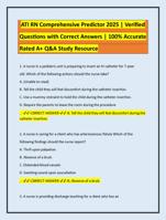 ATI RN Comprehensive Predictor Latest updated version 2025