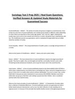 Sociology Test 2 Prep 2025 | Real Exam Questions, Verified Answers & Updated Study Materials for Guaranteed Success
