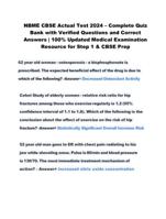 NBME CBSE Actual Test 2024  Complete Quiz Bank with Verified Questions and Correct Answers | 100% Updated