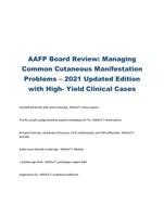 AAFP Board Review: Managing Common Cutaneous Manifestation Problems  2025 Updated Edition with High- Yield Clinical Cases