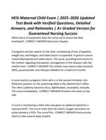 HESI Maternal Child Exam | 20252026 Updated Test Bank with Verified Questions, Detailed Answers, and Rationales | A+ GradED