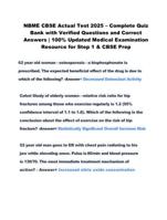 NBME CBSE Actual Test 2025  Complete Quiz Bank with Verified Questions and Correct Answers | 100% Updated Medical Exam