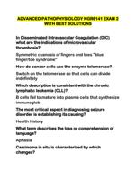 ADVANCED PATHOPHYSIOLOGY NGR6141 EXAM 2  WITH BEST SOLUTIONS