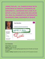 JAMES TAYLOR  39- YEAROLD MALE WITH  SHORTNESS OF BREATH (CHAMBERLAIN  UNIVERSITY) | ADVANCED DDX CASE PLAY  SETUP & FU