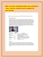 BSN 346 DON JOHNSON ROOM 306 SCENARIO | FALL 2025/26 UPDATE WITH COMPLETE SOLUTIONS.