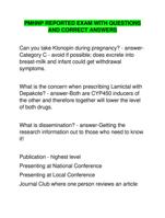 PMHNP REPORTED EXAM WITH QUESTIONS  AND CORRECT ANSWERS