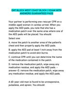 EMT BLOCK WEST COAST BLOCK 2 EXAM WITH  ANSWERS GUARANTEED PASS