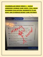 CHAMBERLAIN NR602 WEEK 6  SARAH JAMIESON I-HUMAN CASE (2025) | FULL MOOD DISORDER EVALUATION, DIAGNOSTIC PLAN,