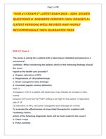NUR 417 EXAM 2 LATEST EXAM 2025  2026  SOLVED  QUESTIONS &  ANSWERS VERIFIED 100% GRADED A+