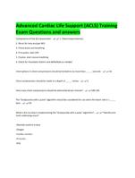 Advanced Cardiac Life Support (ACLS) Training  Exam Questions and answers