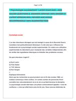 Psychologie socialeEXAM  LATEST EXAM 2025  2026  SOLVED QUESTIONS &  ANSWERS VERIFIED 100%