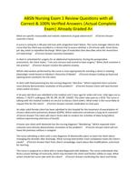 ABSN Nursing Exam 1 Review Questions with all Correct & 100% Verified Answers |Actual Complete Exam| Already Graded A+