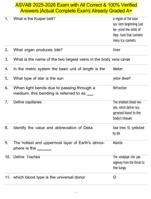 ASVAB 2025-2026 Exam with All Correct & 100% Verified Answers |Actual Complete Exam| Already Graded A+