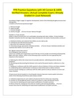 PPR Practice Questions with All Correct & 100% Verified Answers