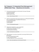 NJ Category 13 Integrated Pest Management (IPM) Exam Prep  Questions & Answers