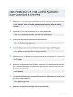 NJDEP Category 7A Pest Control Applicator Exam Questions & Answers