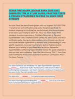TEXAS FIRE ALARM LICENSE EXAM 20252027: COMPLETE TFM 1