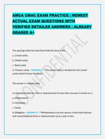 AMCA CMAC EXAM PRACTICE | NEWEST ACTUAL EXAM QUESTIONS WITH V