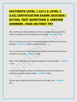 XACTIMATE LEVEL 1 (LV1) & LEVEL 2 (LV2) CERTIFICATION EXAMS 2025/2026