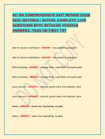 ATI RN COMPREHENSIVE EXIT RETAKE EXAM 2024 (REVISED) | ACTUAL