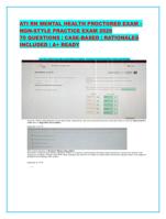 ATI RN MENTAL HEALTH PROCTORED EXAM  NGN-STYLE PRA