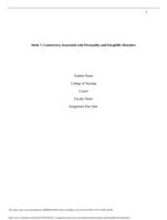 NRNP 6675 Week 7 assignment Controversy Associated with Personality