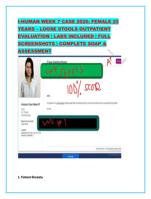 I-HUMAN WEEK 7 CASE 2026: FEMALE 25 YEARS  LOOSE STOOLS