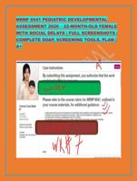 NRNP 6541 PEDIATRIC DEVELOPMENTAL ASSESSMENT 2026  22-MONTH-OLD