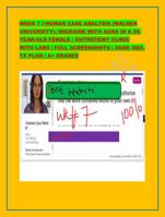 WEEK 7 I-HUMAN CASE ANALYSIS (WALDEN UNIVERSITY): MIGRAINE WITH AURA